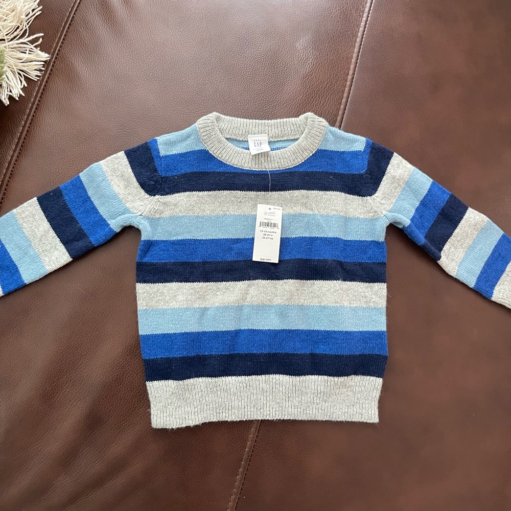 Baby Gap Blue striped Sweater 12-18 months